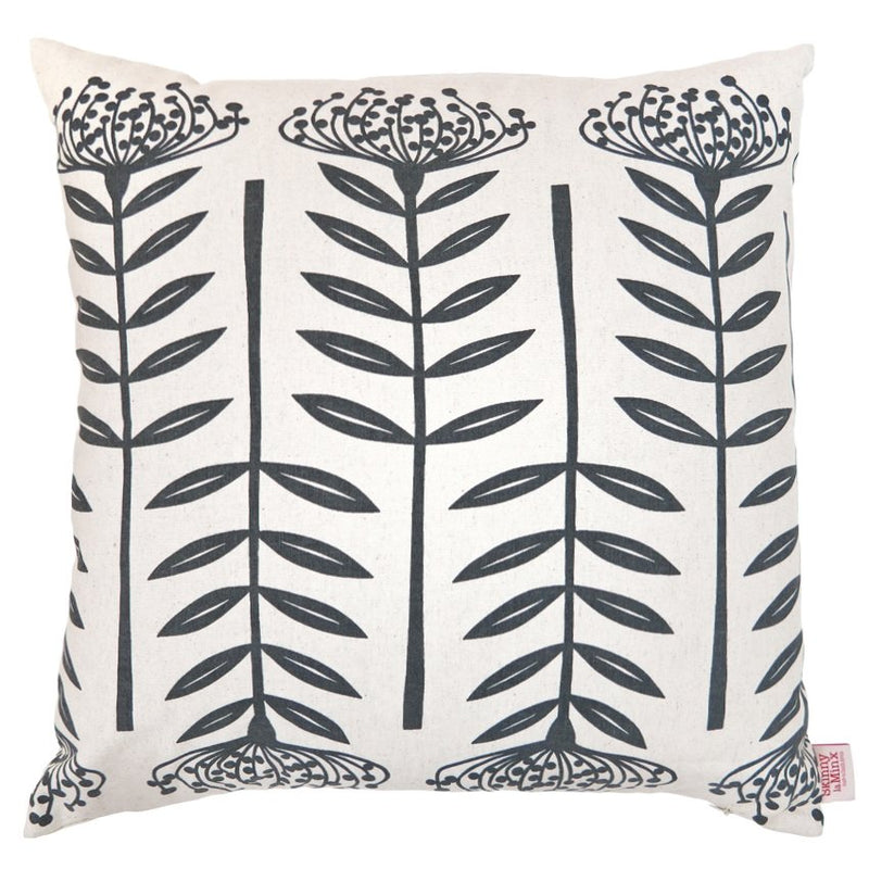 Charcoal Tall Protea Cushion Cover - Artisans Bloom