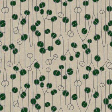 Fabric - Lithops Kale & Fog on Linen - Artisans Bloom