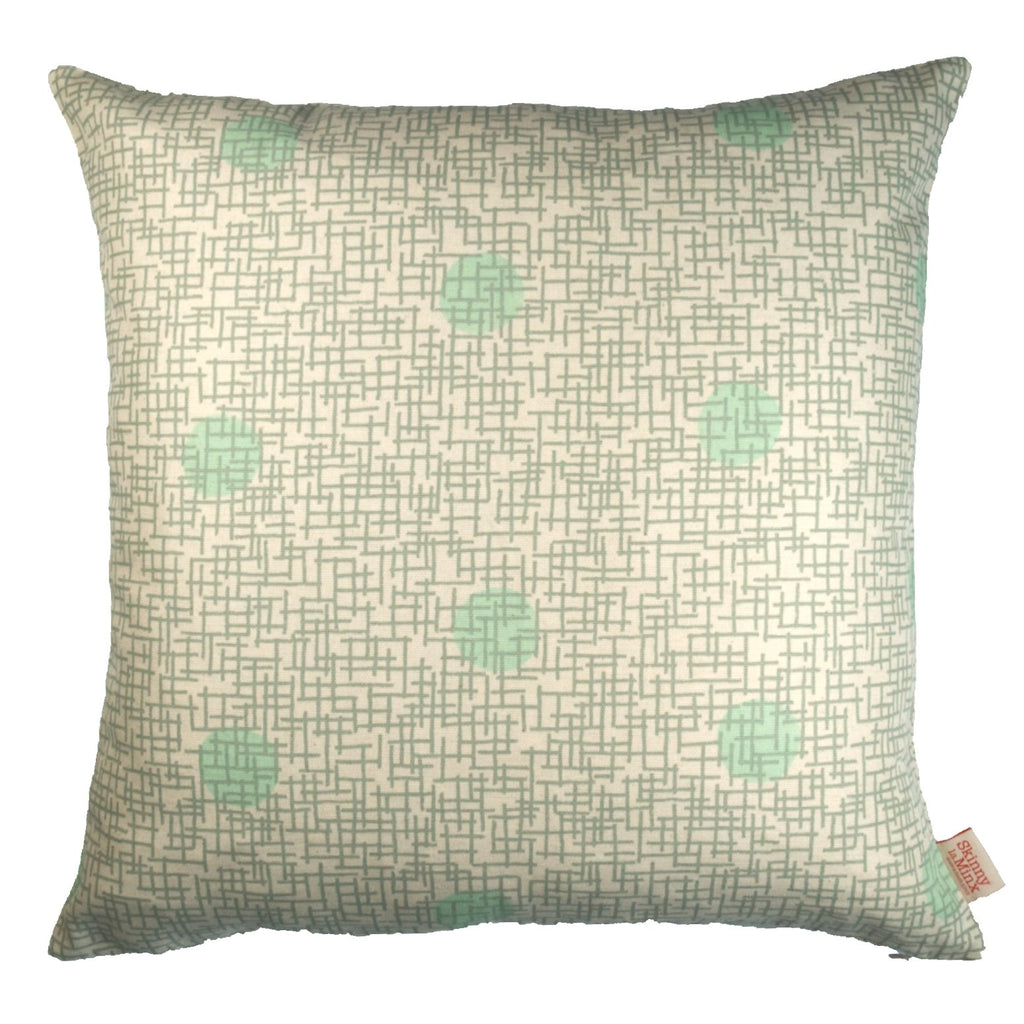Mint Gridly Cushion Cover - Artisans Bloom