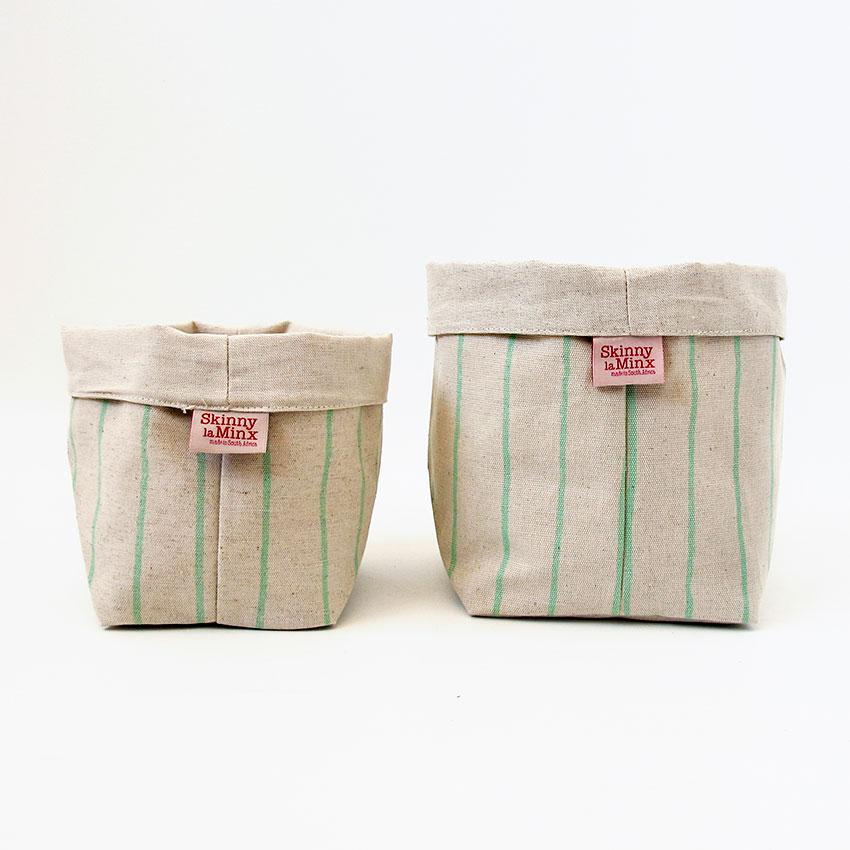 Soft Bucket - Simple Stripe Mint - Artisans Bloom